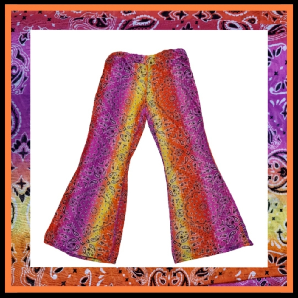 RAINBOW ☆ BANDANA PRINT  ☆ SEMI-SHEER MESH ☆ BEACH PANTS ☆ 3x ☆ NWT